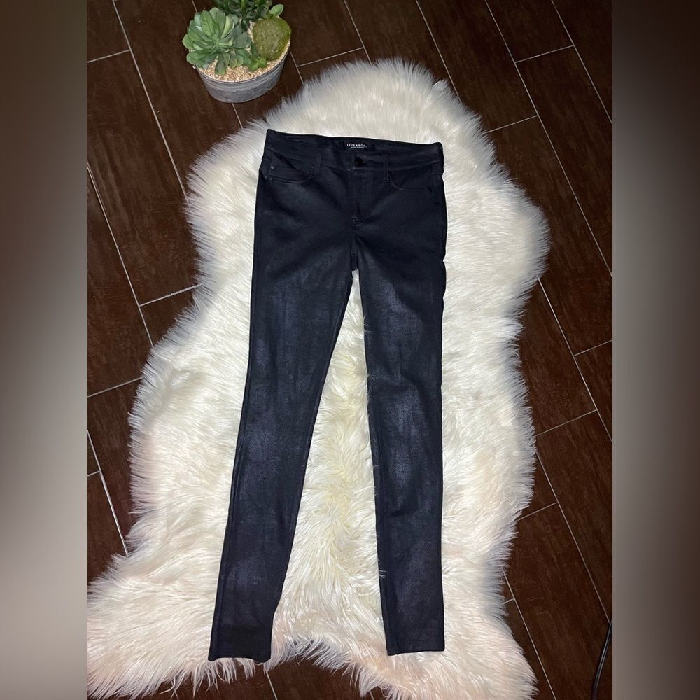 Liverpool black coated knit skinny pants Sz 4/27